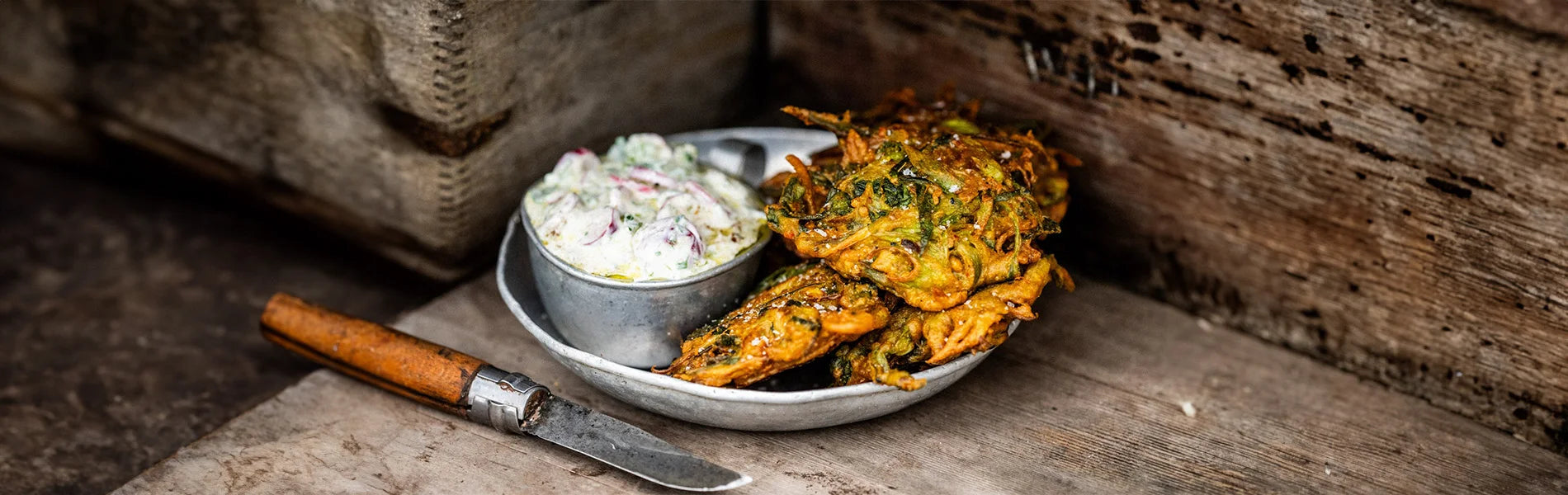 Gill's Spiced Leek and Lovage Fritters