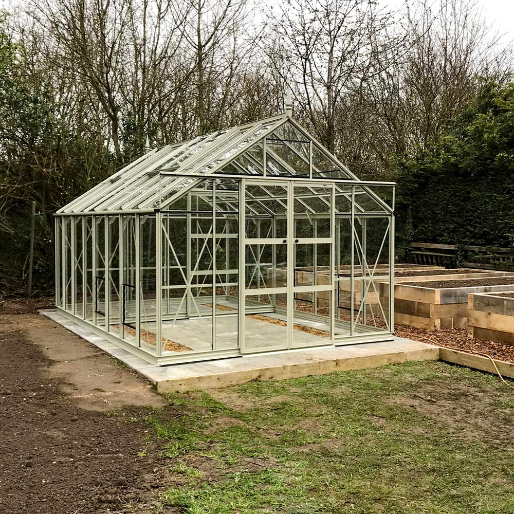 10x16 Rhino Premium Greenhouse  silver sage with partition