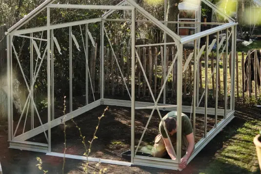 Greenhouse during installation