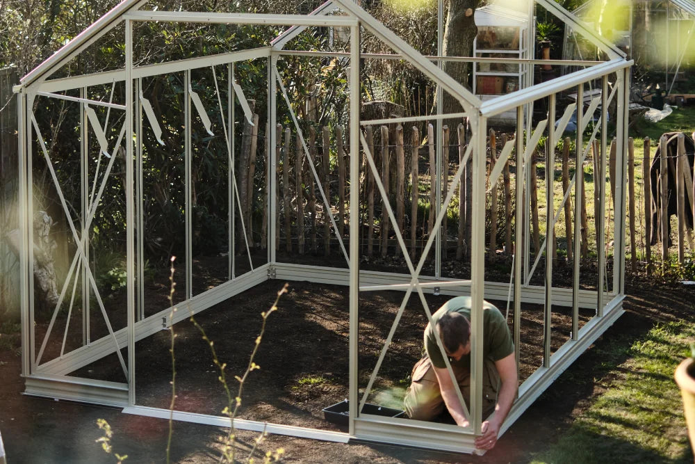 Greenhouse during installation