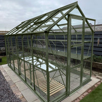 Freshly installed tuscan olive greenhouse
