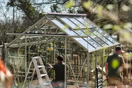 Greenhouse during installation