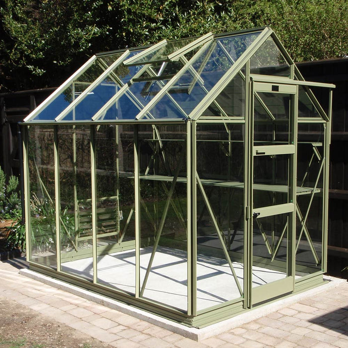 Elite High Eave 6x8 - Coloured With Toughened Glass Large Pane